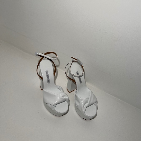 Aquazzura platform white leather sandal - Picture 2 of 10